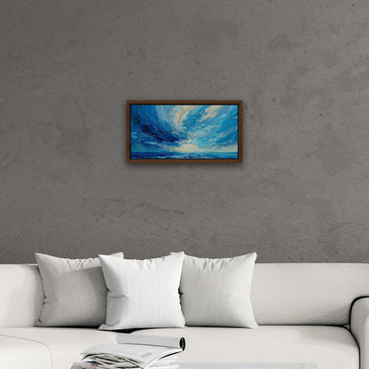 Elevate your space with this mesmerizing - Vibrant Abstract Ocean Brushstroke Art