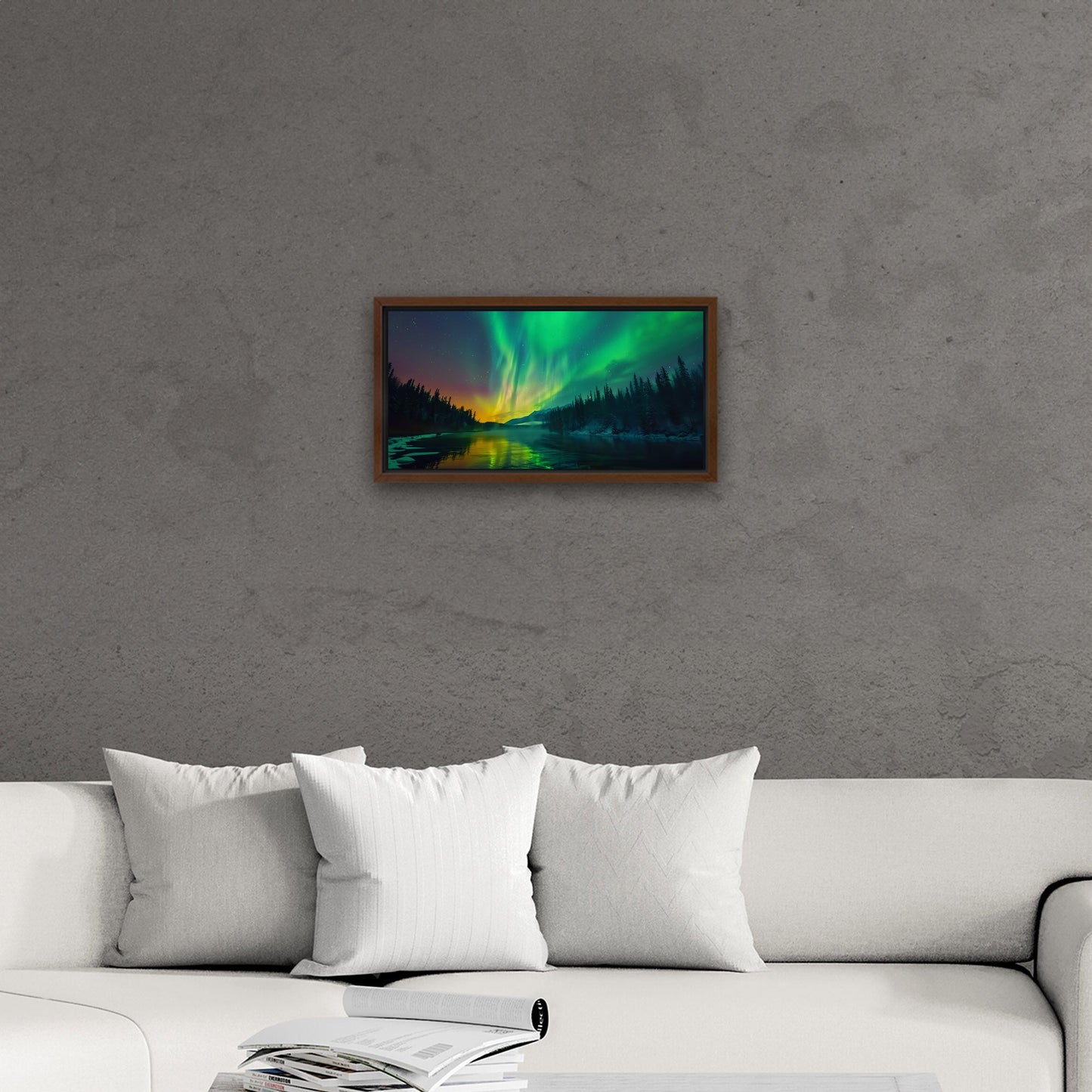 Aurora Borealis fills the sky - Ethereal Glow - Vibrant Dream