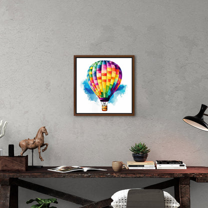 Hot Air Balloon Watercolor for Child's Room - Adventure Awaits