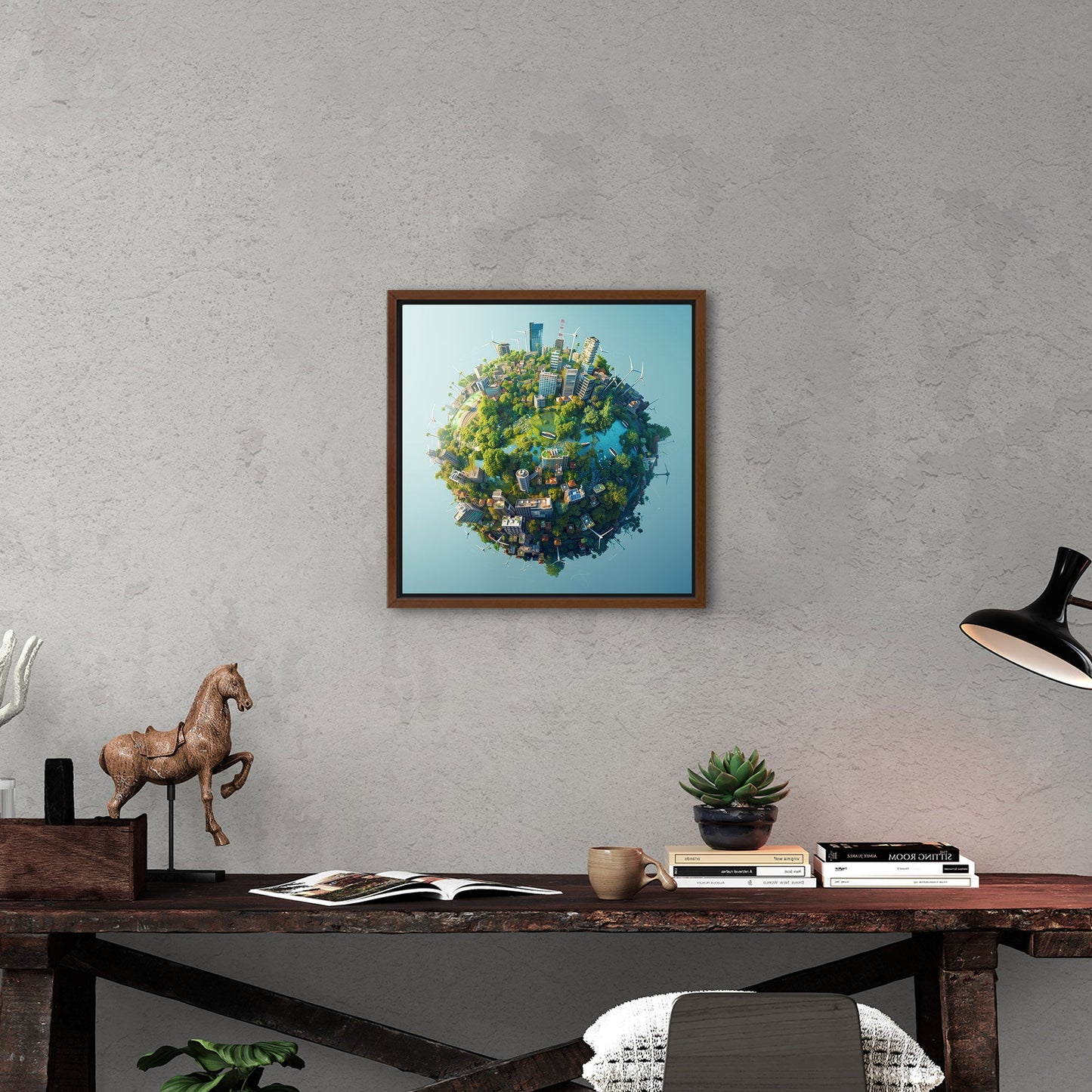 Enhance any room with Earth's view - Ethereal Exploration