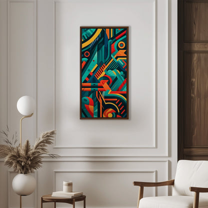 Bold graphic pattern wall art inspired by modern design - Vibrant Abstraction