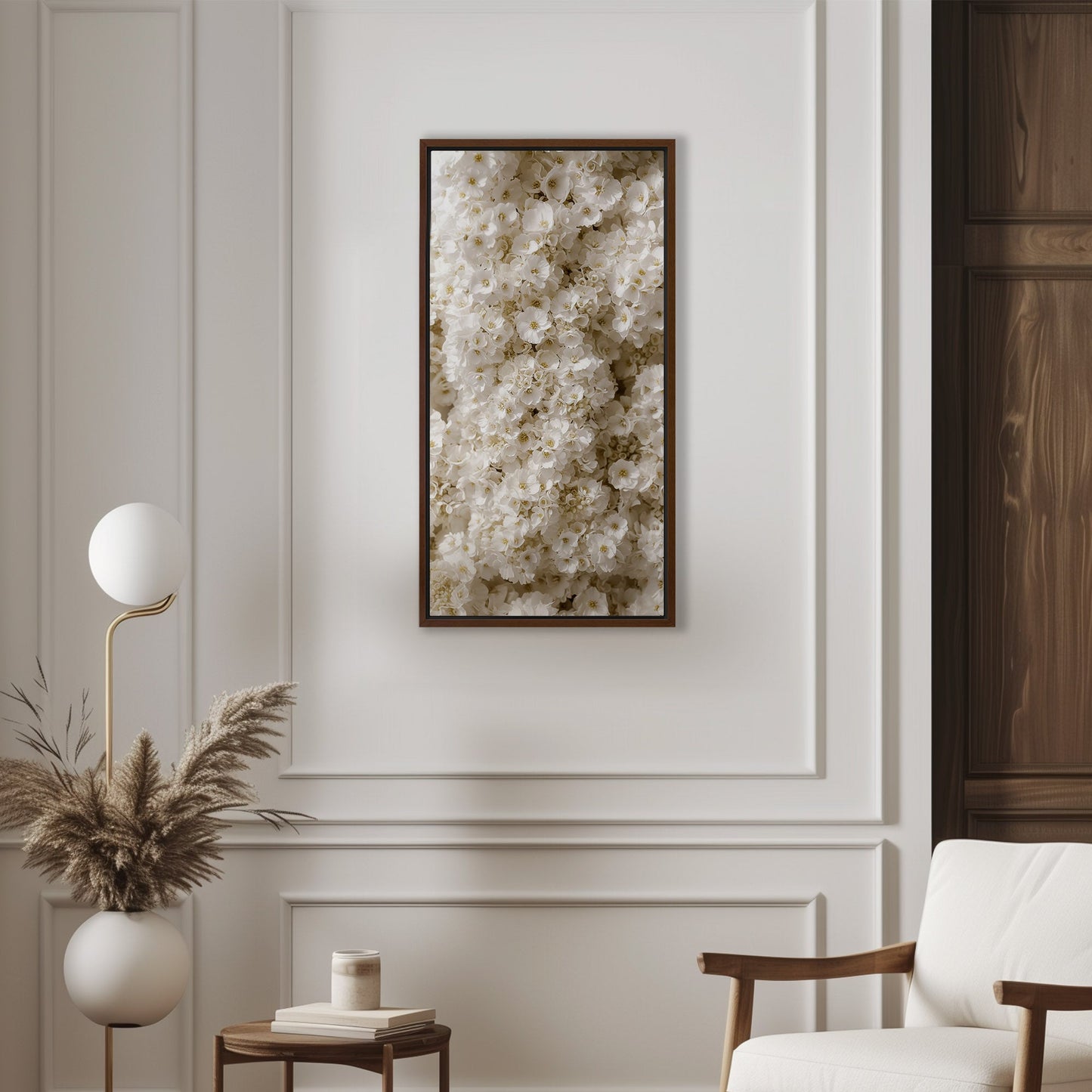 Photorealistic White Wildflower Top-down Texture - White Floral Abundance