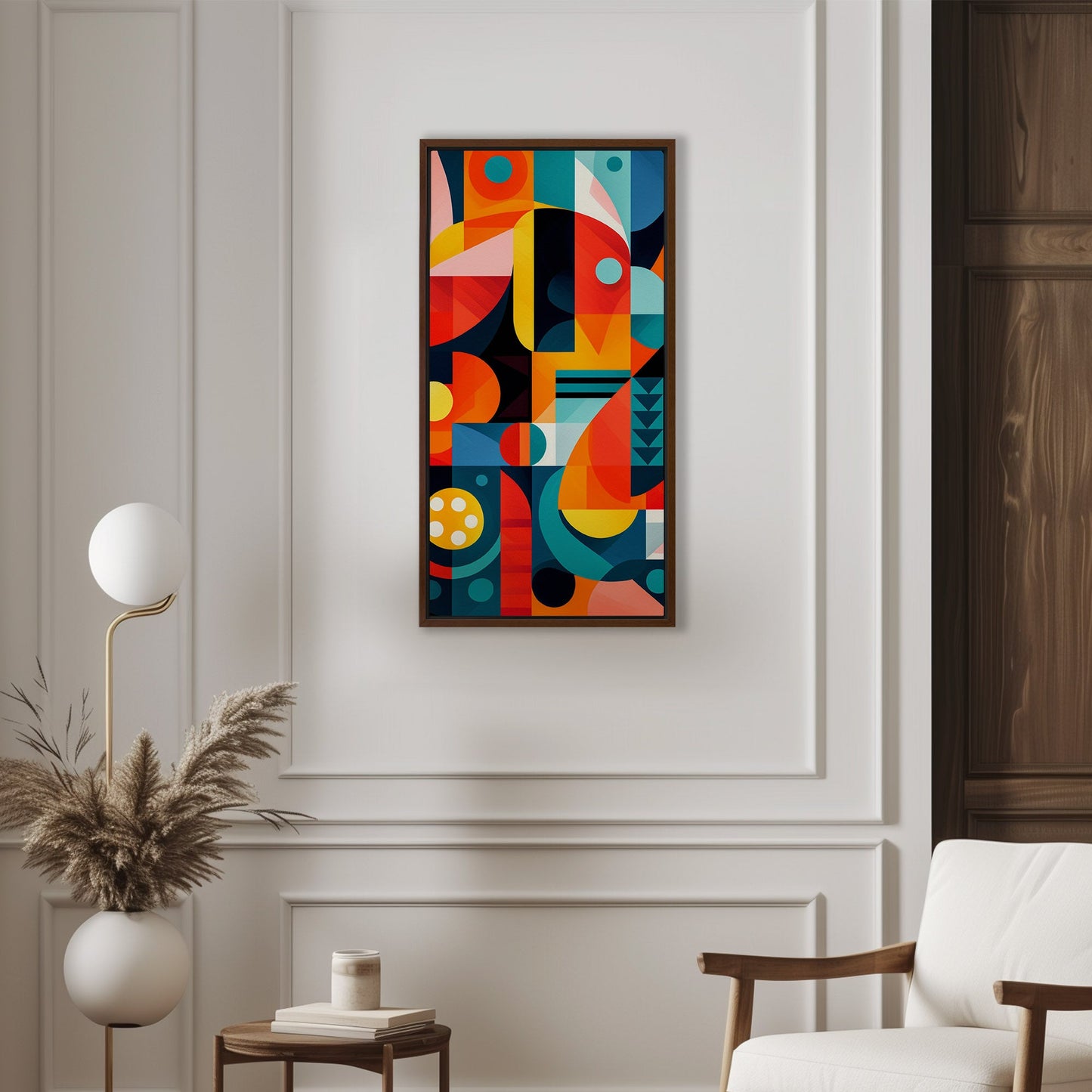 60's Era Modern Geometric Abstract Art - Vivid Prism