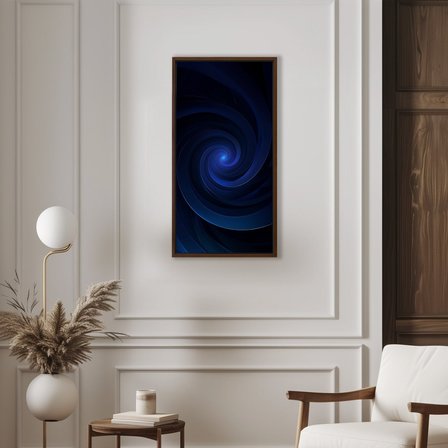 Black and Blue Vortex Digital Art - Ethereal Midnight