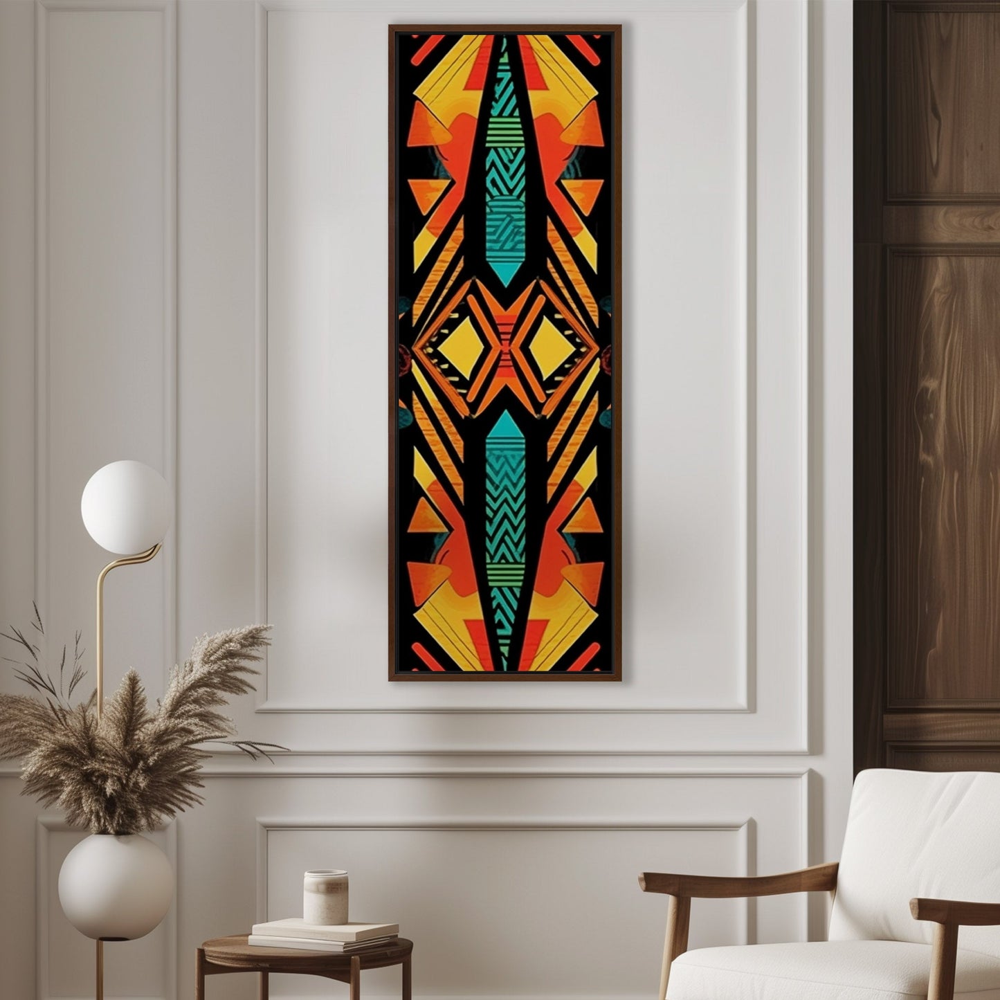 Tribal African Symmetrical Abstract Painting - Tribal Rhythms: Modern Color Explosion