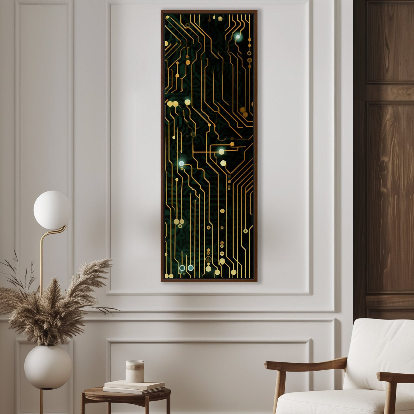 Impressionistic Circuit Board Painting - Electric Binary Fusion Circuits