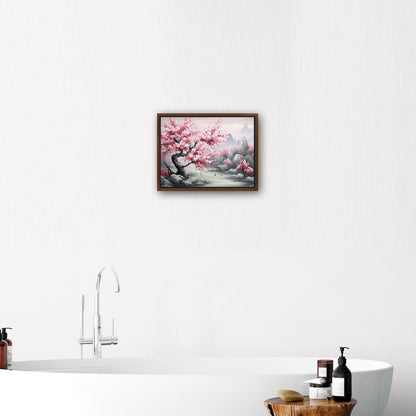 Asian Watercolor Botanical - Cherry Blossom Serenity