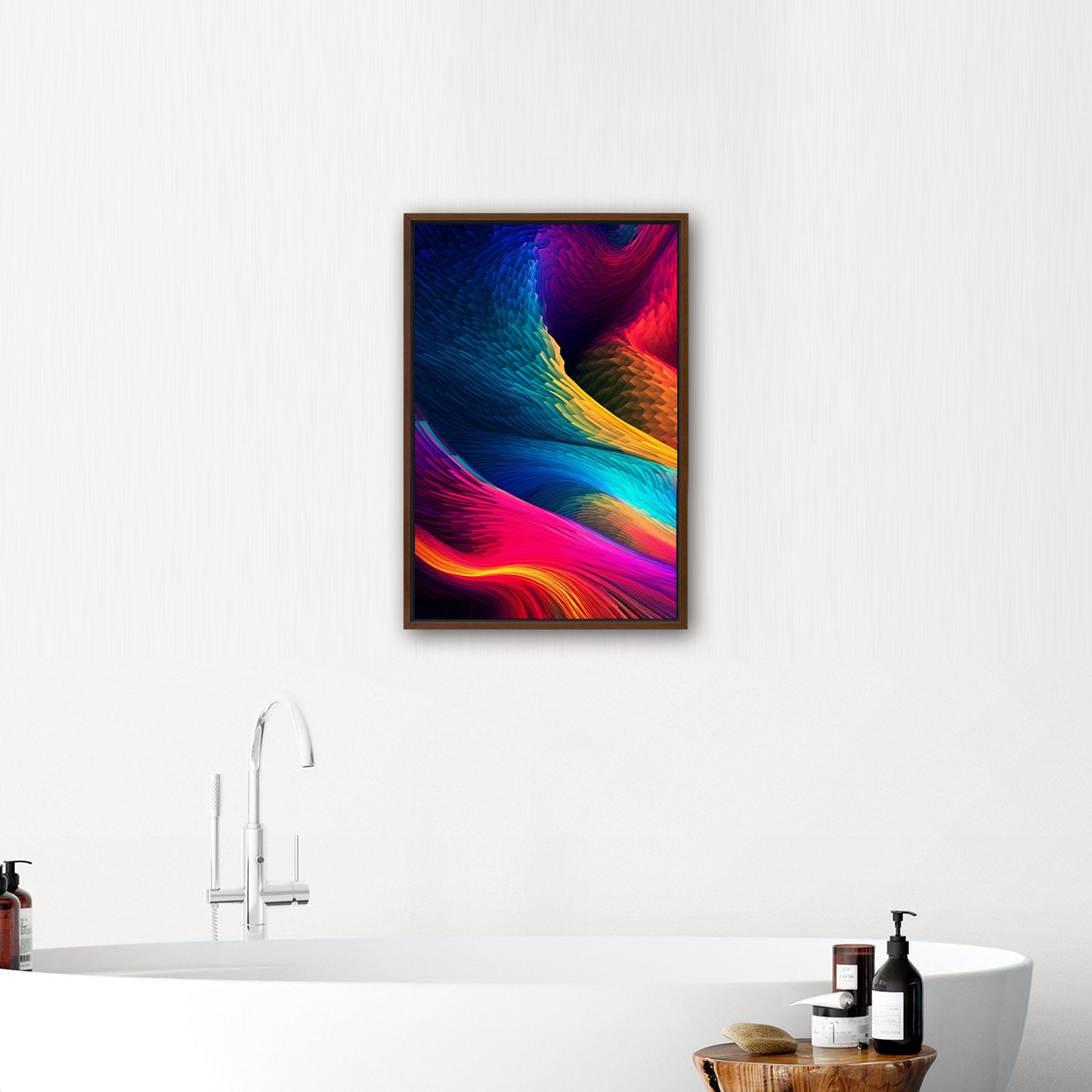 Colorful Digital Art Render - Electric Rainbow Ripples