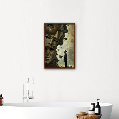 Wall art featuring man breaking through beliefs - Resilient Rebel