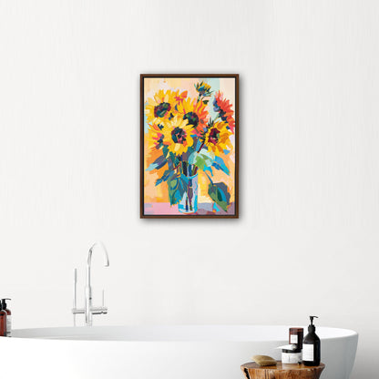 Vibrant sunflower masterpiece - Artistic Serenity