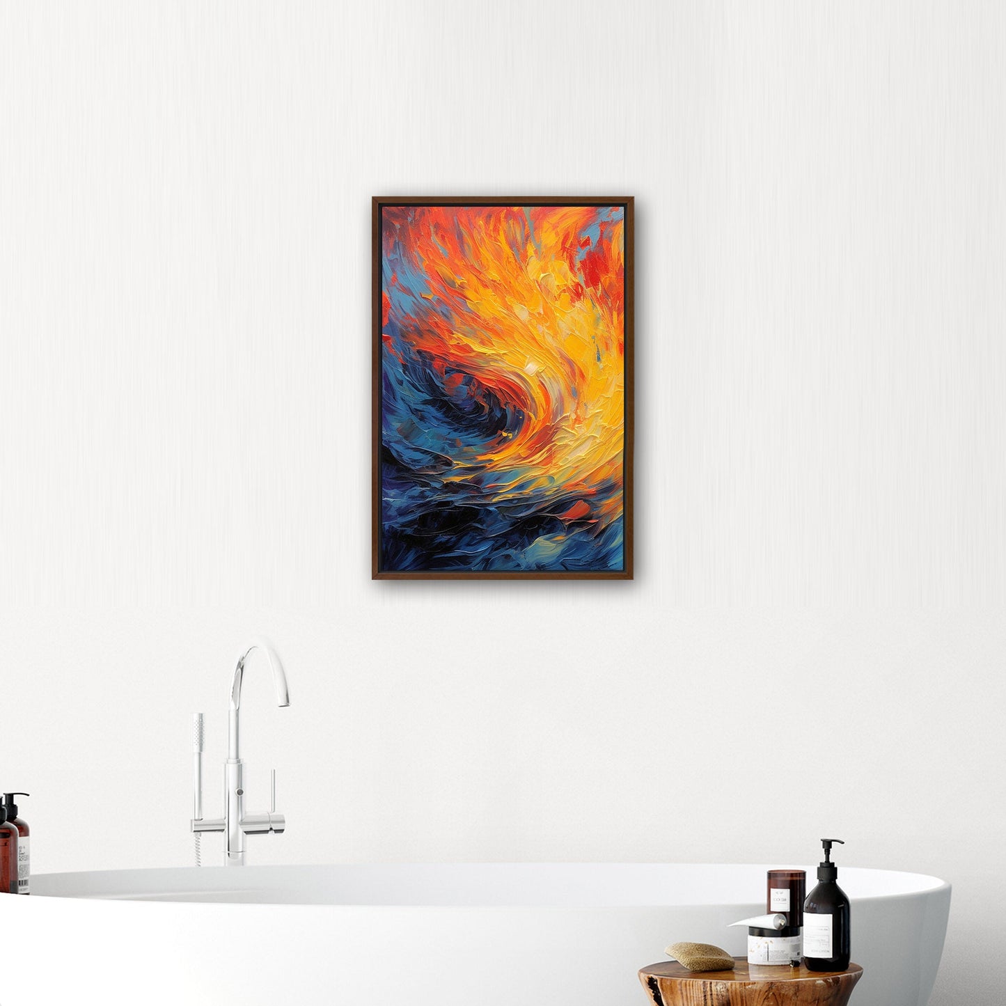 Fiery abstract art with vibrant flames - Inferno Revived