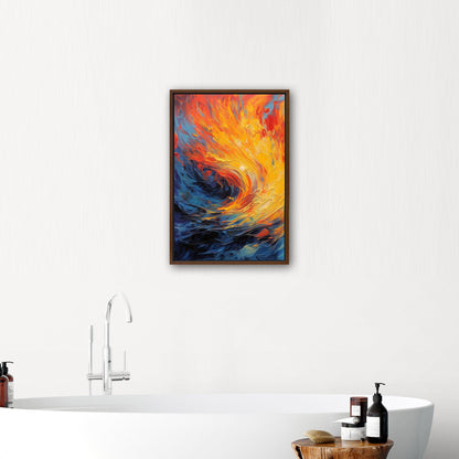 Fiery abstract art with vibrant flames - Inferno Revived