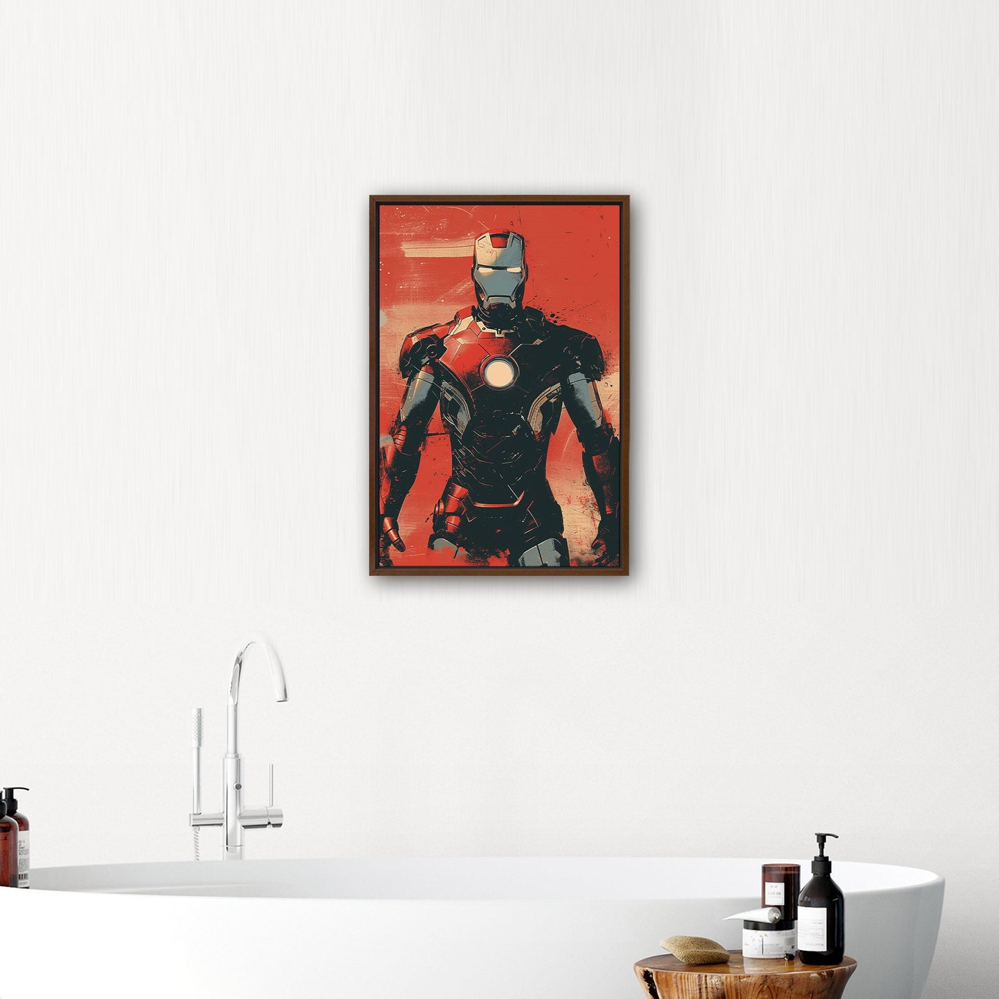 Print Style Artwork of Iron Man - Halftone Heroic Hues