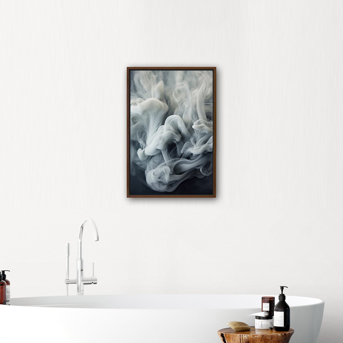 White and Grey Photorealistic Smoke Swirls - Ethereal Swirls