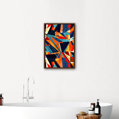 Bold, abstract wall art with geometric shapes and vibrant colors - Transformative Abstraction