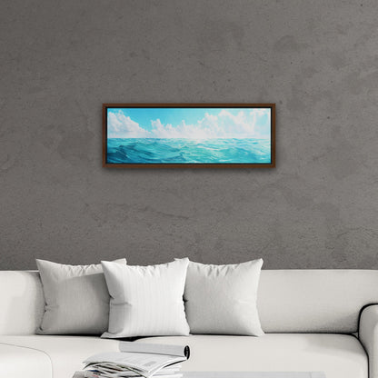 Tranquil ocean blues in minimalist design - Serenity Falls