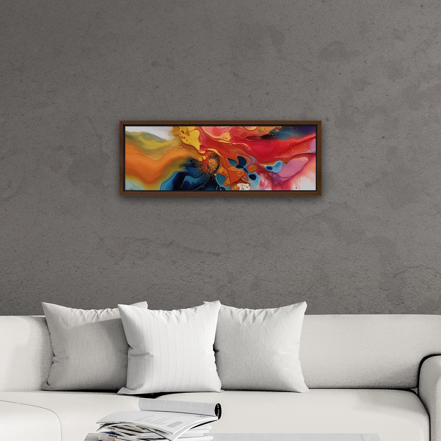 Vibrant Multicolor Oil Paint Abstract - Fluidity in Vibrant Color