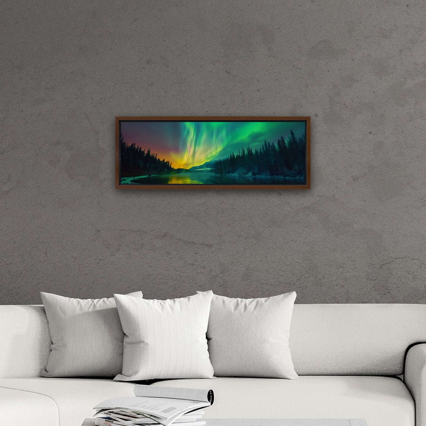 Aurora Borealis fills the sky - Ethereal Glow - Vibrant Dream