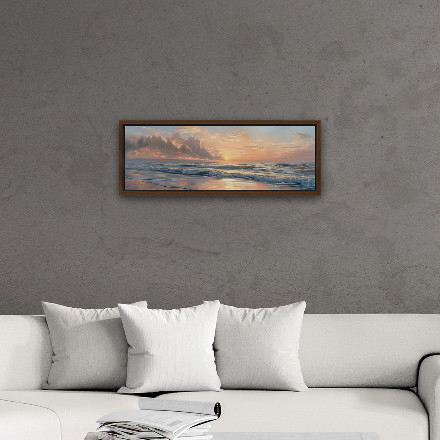 Coastal sunset serenity, pastel colors - Tranquil Reflections in Paradise