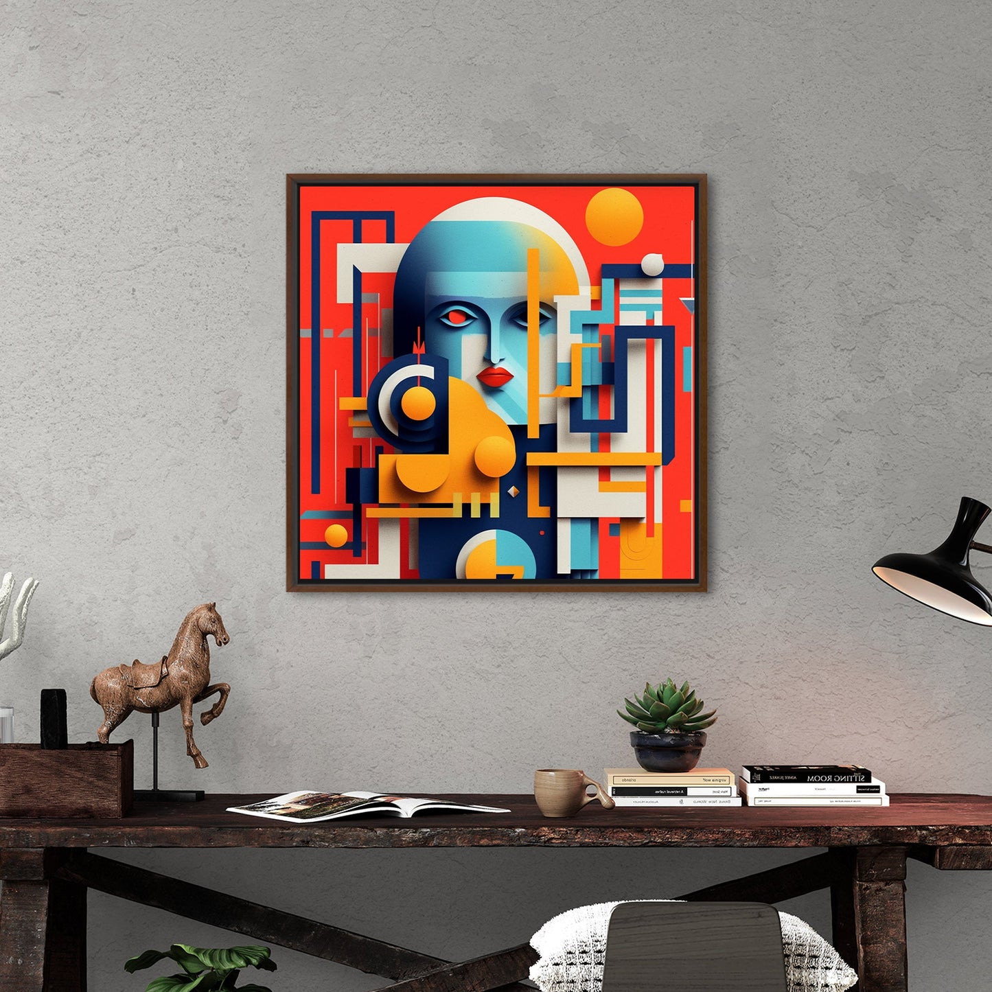 Vibrant art piece with bold graphic design and typography - Eclectic Energy