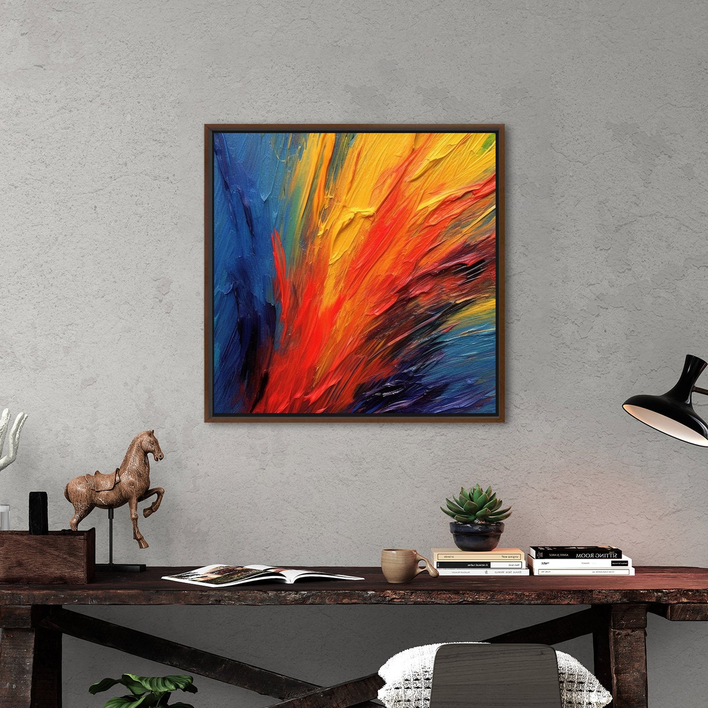 Vibrant oil pastel strokes, artistic textures, expressive abstract - Captivating Creativity