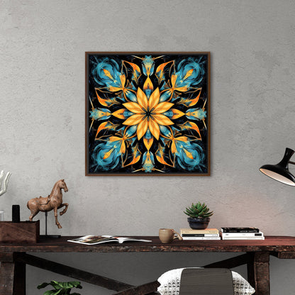 Hypnotic kaleidoscope art with vibrant colors, intricate patterns - Enchanted Kaleidoscope