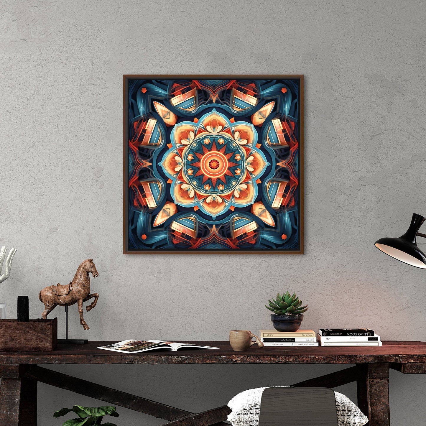 Symmetrical 3D Render Kaleidoscope Painting - Ethereal Symmetry