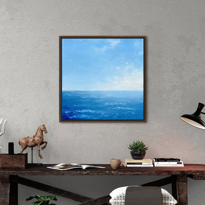 Tranquil ocean and blue skies - Ethereal Horizon