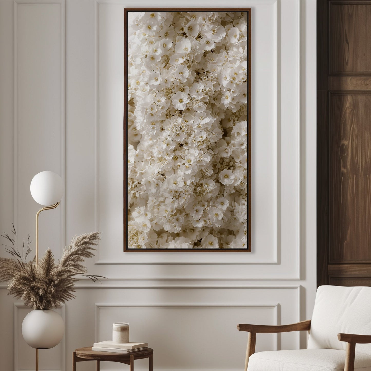 Photorealistic White Wildflower Top-down Texture - White Floral Abundance