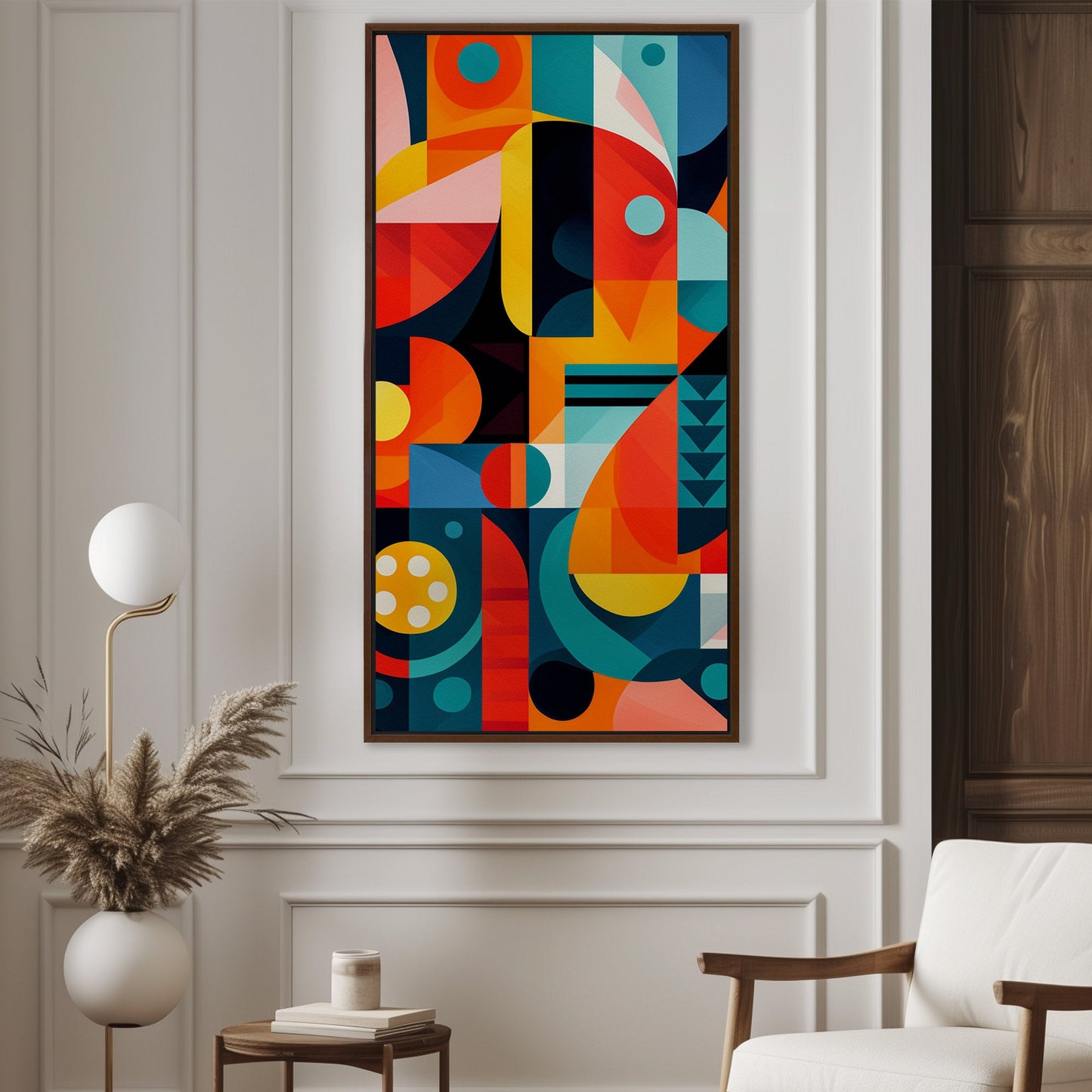 60's Era Modern Geometric Abstract Art - Vivid Prism