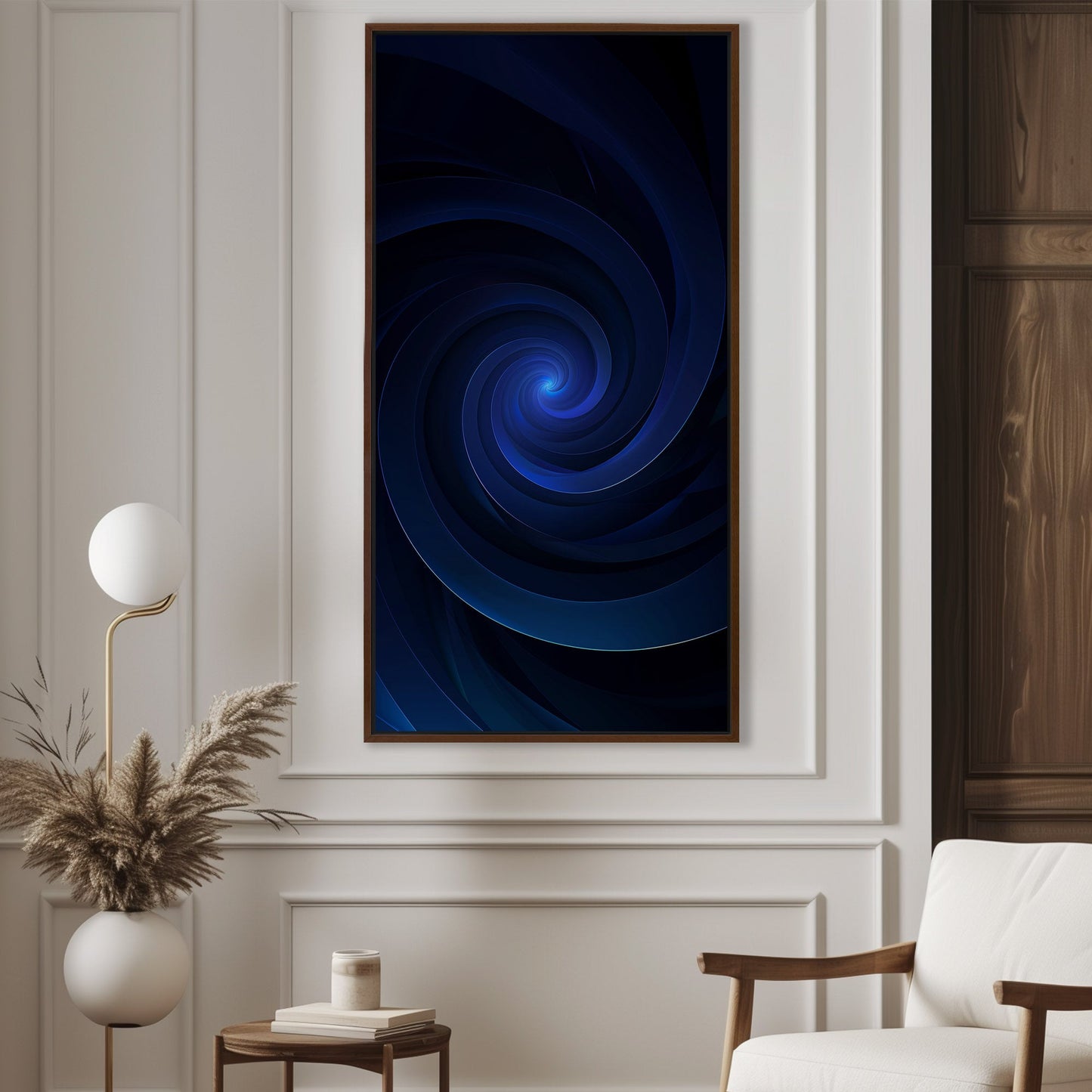 Black and Blue Vortex Digital Art - Ethereal Midnight