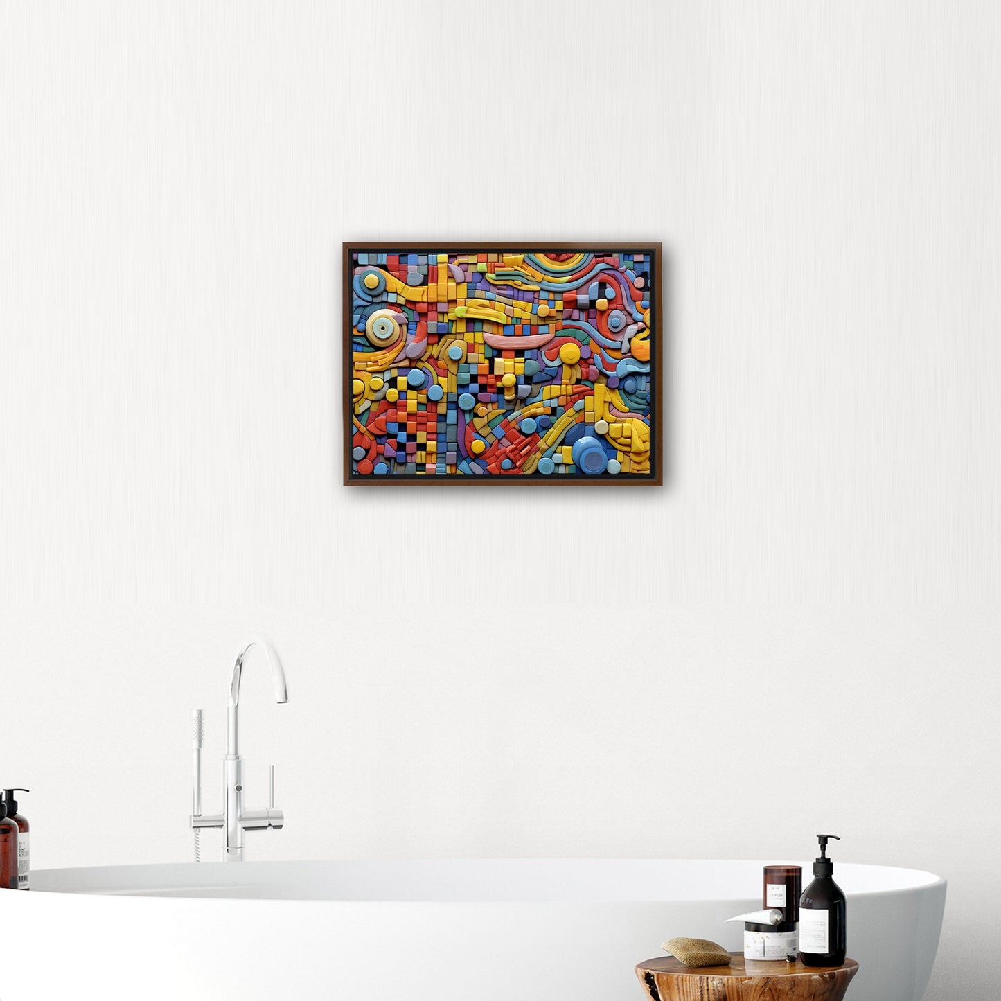 Vibrant, playful mosaic art with intricate details - Whimsical Energy Escape