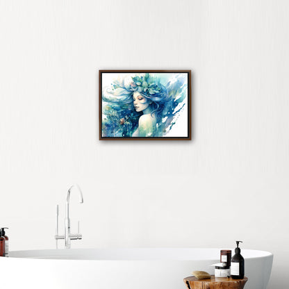 Description: High-quality ethereal watercolor mermaid art - Enchanting Mystical Mermaid