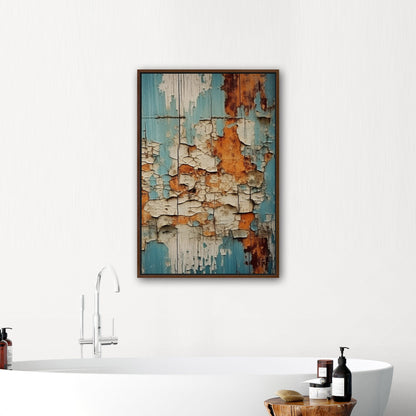 Textured Abstract Vintage Wall Art - Weathered Elegance