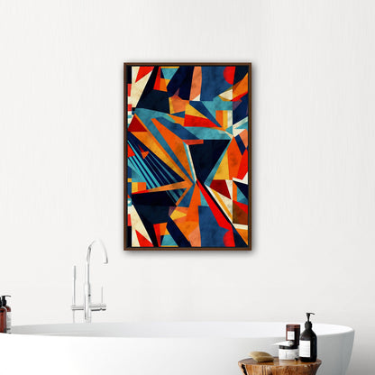 Bold, abstract wall art with geometric shapes and vibrant colors - Transformative Abstraction