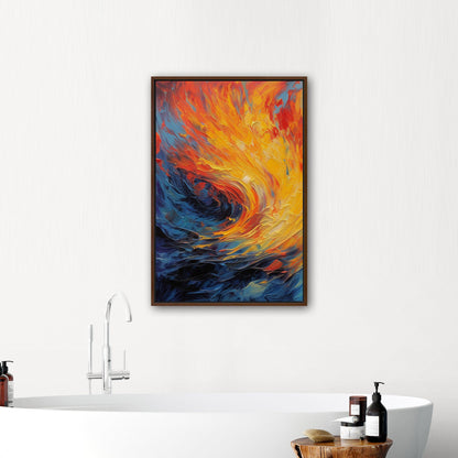 Fiery abstract art with vibrant flames - Inferno Revived