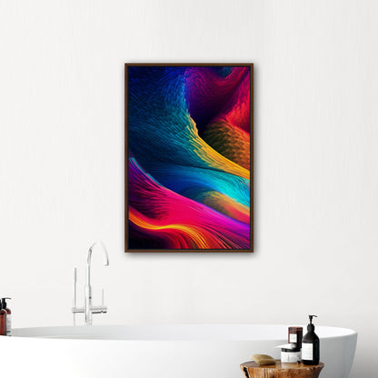 Colorful Digital Art Render - Electric Rainbow Ripples