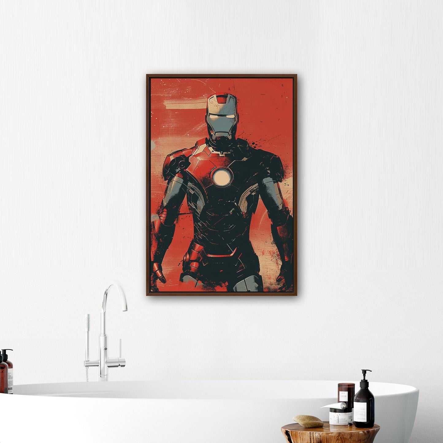 Print Style Artwork of Iron Man - Halftone Heroic Hues