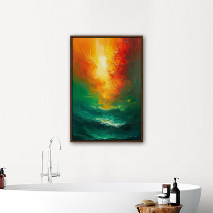 Captivating abstract oil painting incorporating vibrant colors - Harmony of Colors