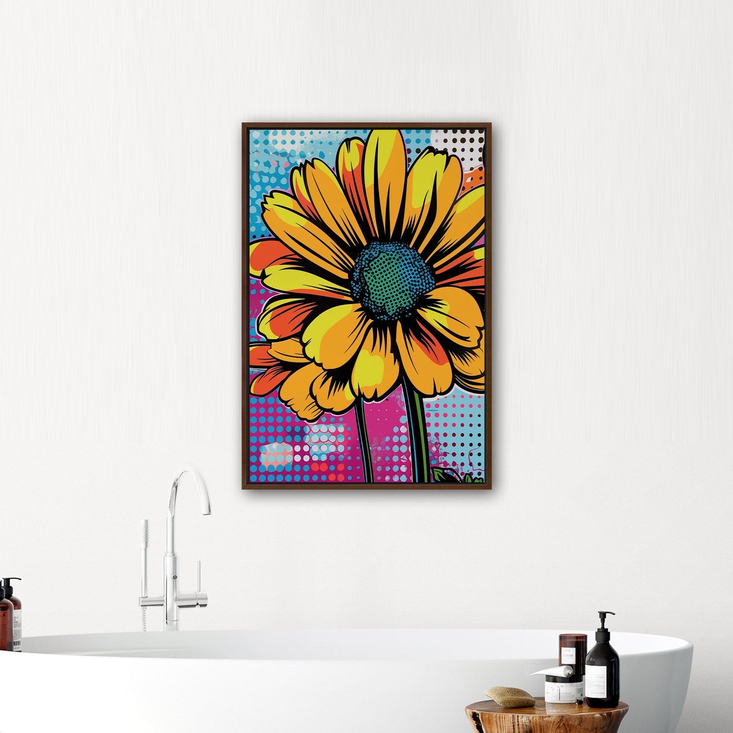 Vibrant Floral Pop Art -  Whimsical Floral Delight