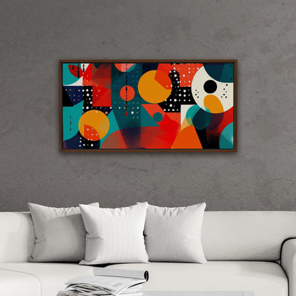 Colorful geometric abstract painting - Geometric Marvel