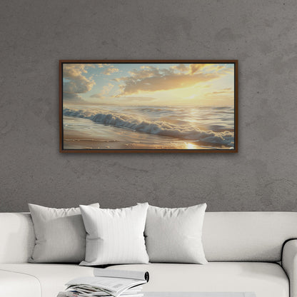 Coastal serenity, beach beauty, tranquility - Sunlit Seashore