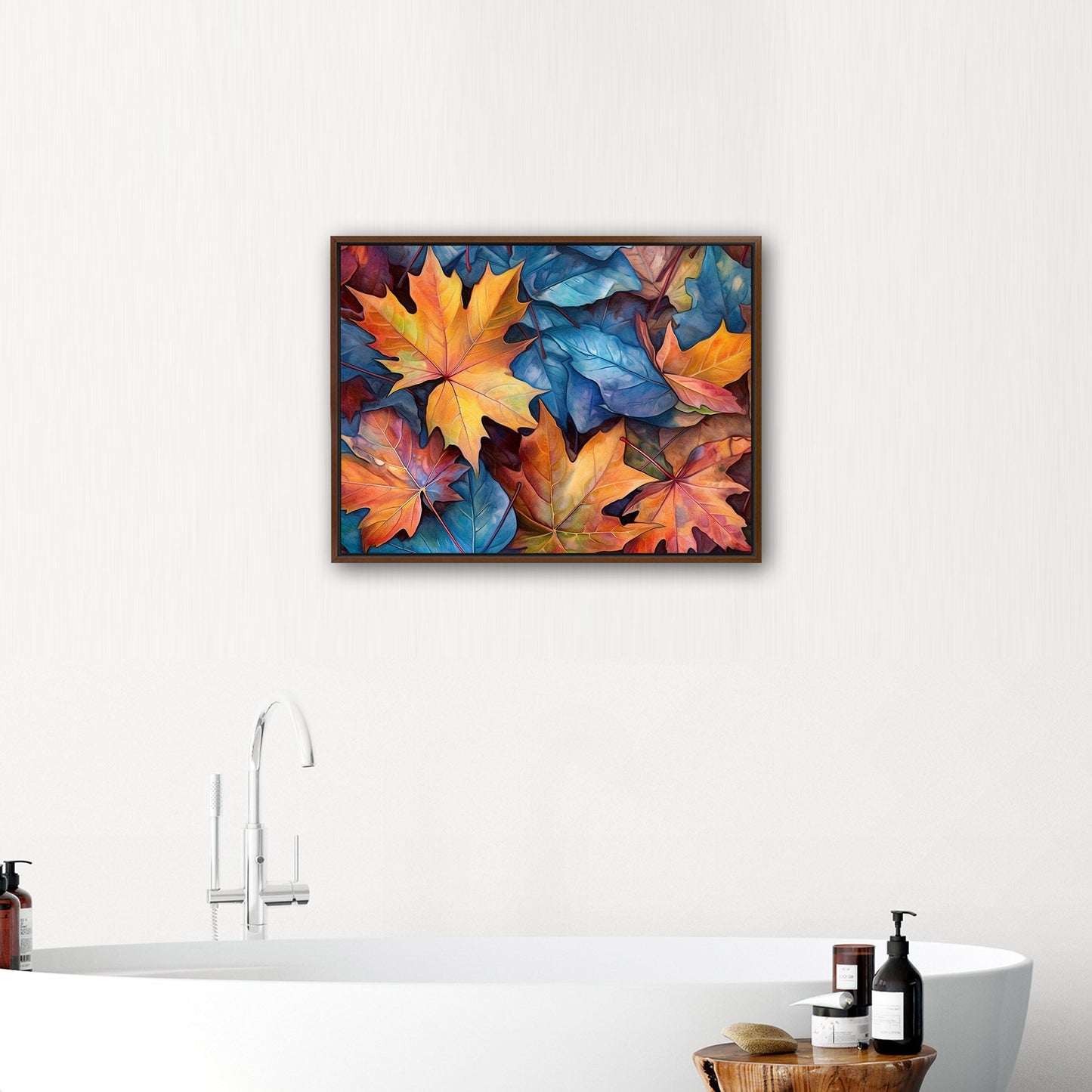 Autumn Leaves Closeup Painting - Colorful Autumn Foliage Delight