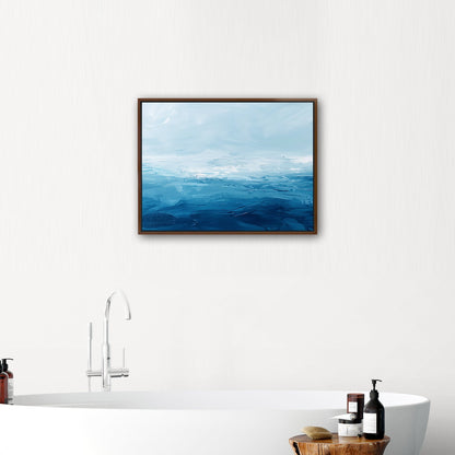 Abstract brush stroke painting - Ocean Blue Sky