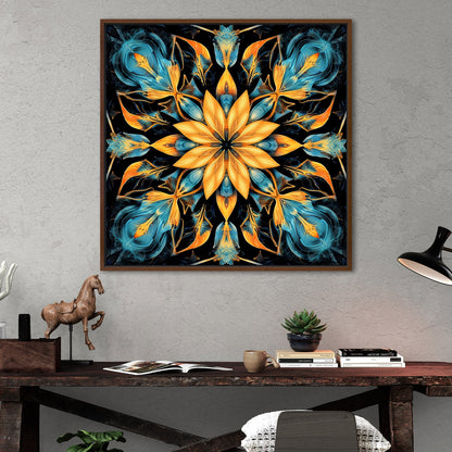 Hypnotic kaleidoscope art with vibrant colors, intricate patterns - Enchanted Kaleidoscope