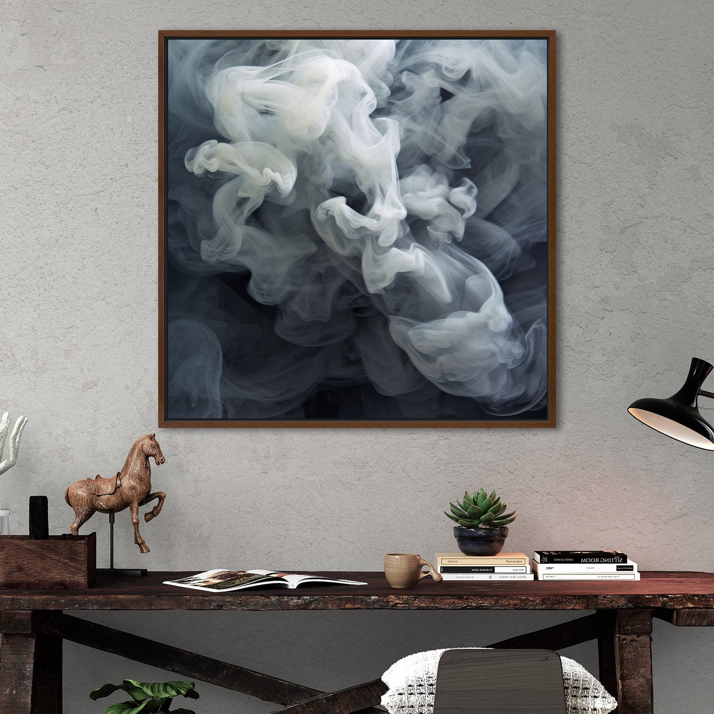 Photorealist Smoke in Grey and White - Ethereal Euphoria