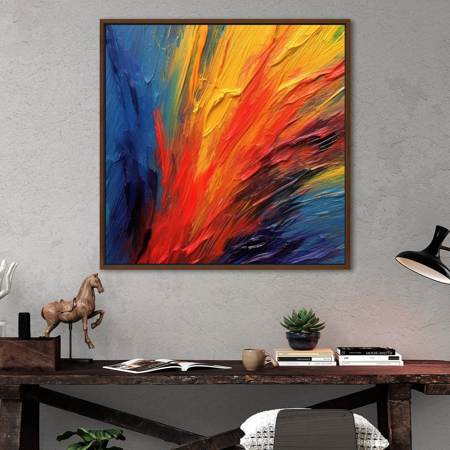 Vibrant oil pastel strokes, artistic textures, expressive abstract - Captivating Creativity