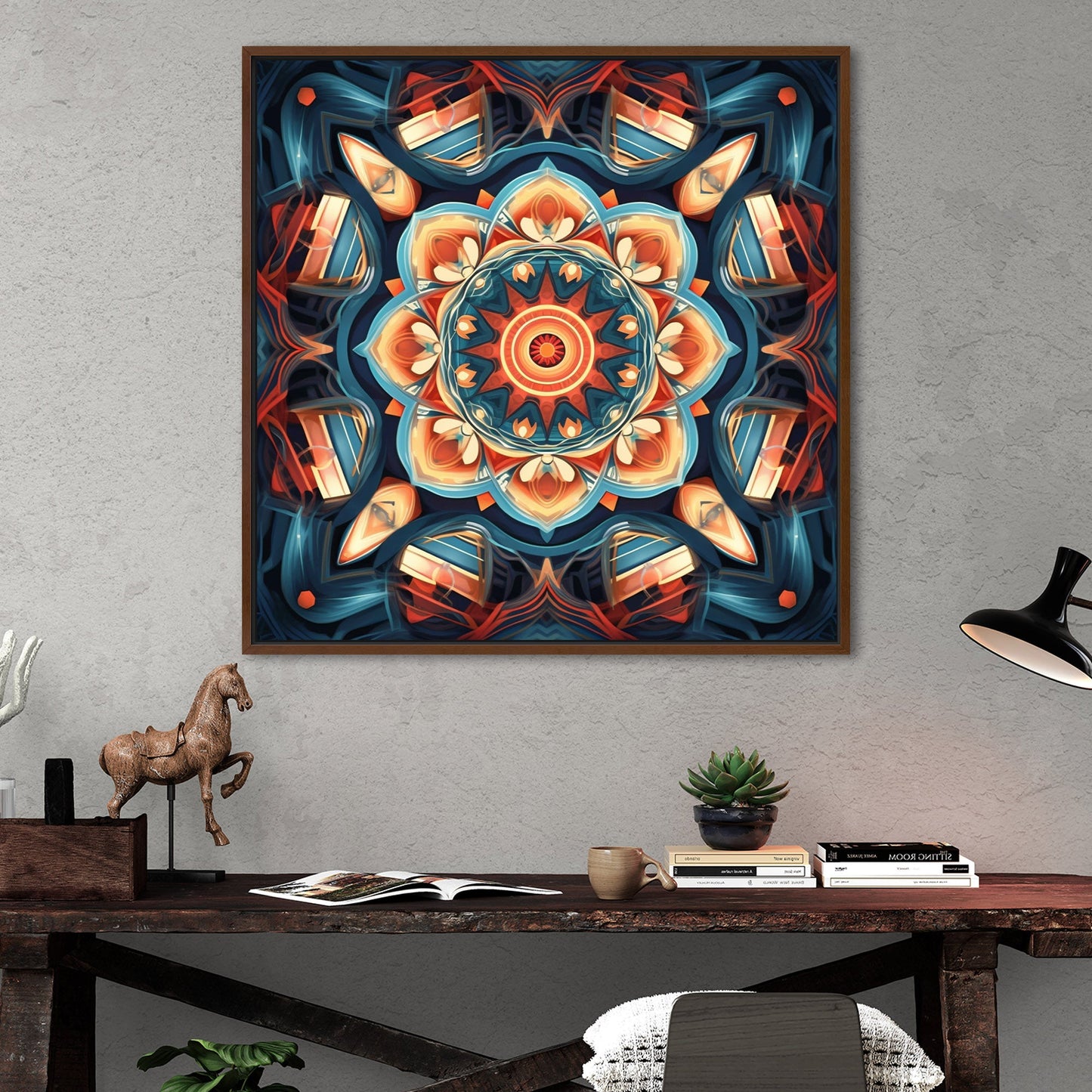 Symmetrical 3D Render Kaleidoscope Painting - Ethereal Symmetry