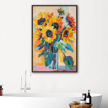 Vibrant sunflower masterpiece - Artistic Serenity