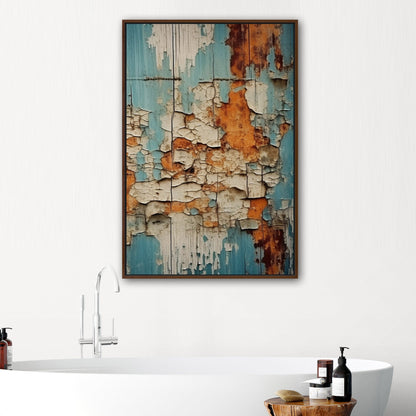 Textured Abstract Vintage Wall Art - Weathered Elegance